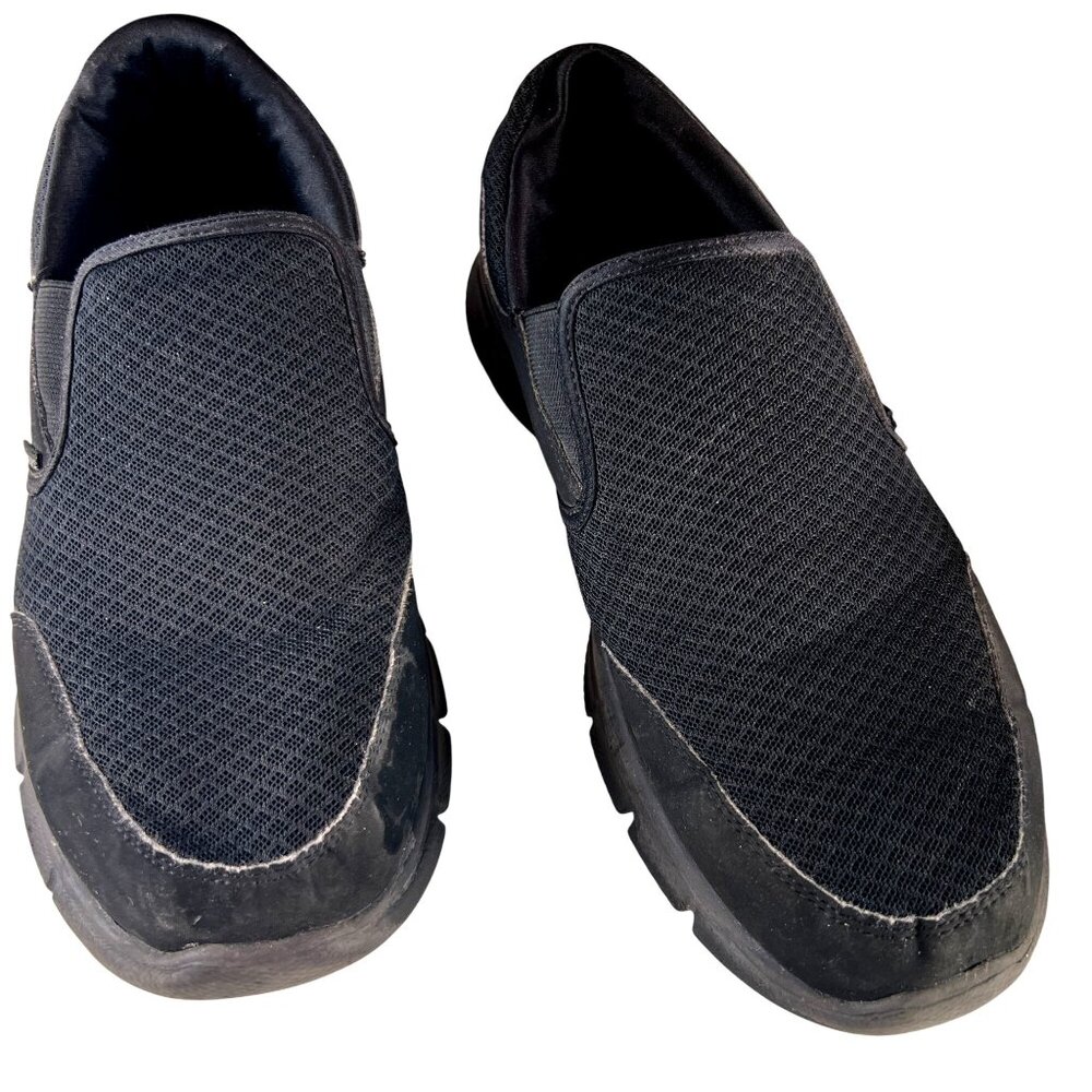 Skechers Mens Size 10 US Slip-On Casual Shoes Black Mesh Lightweight  Durable